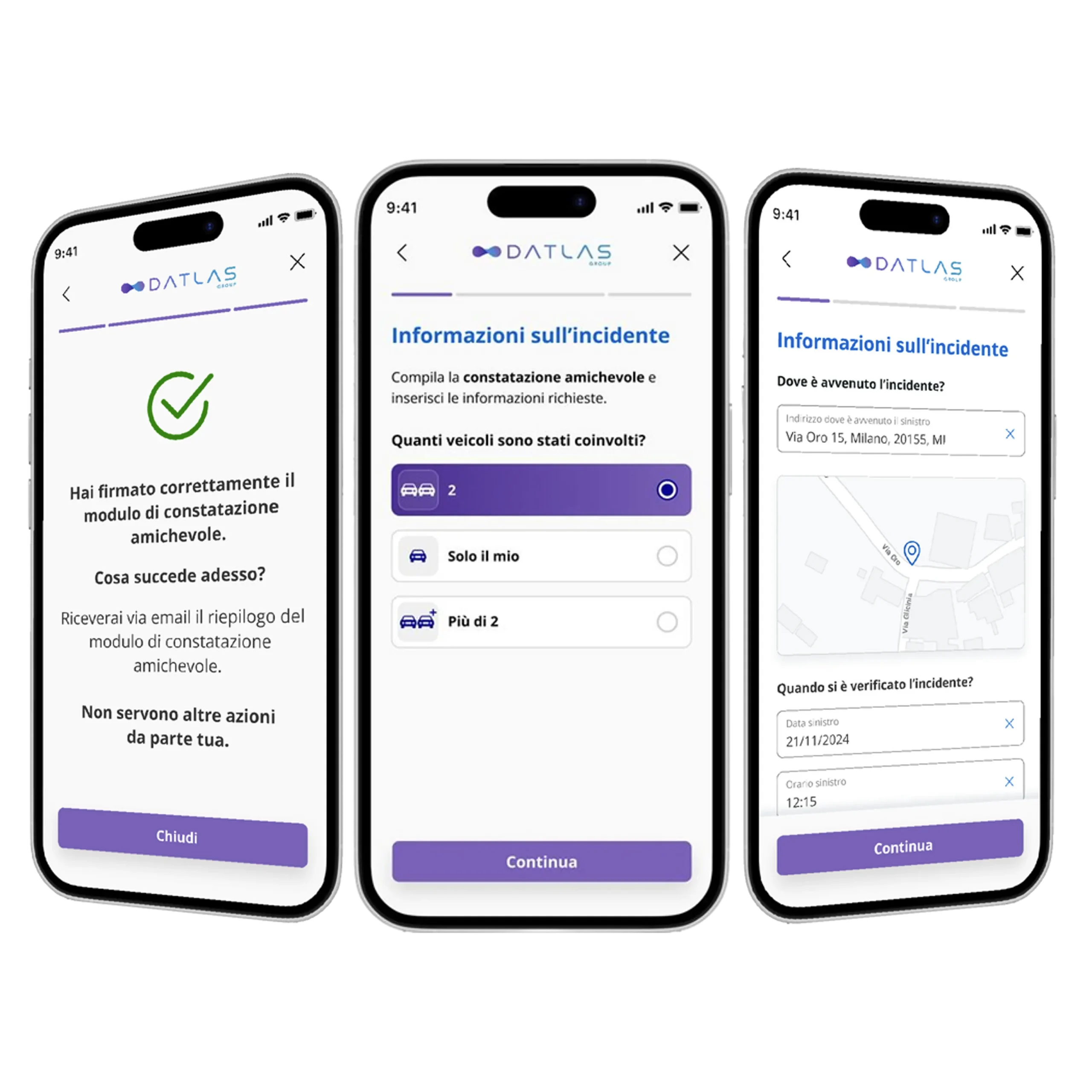 CAI digital Schermate app - Datlas